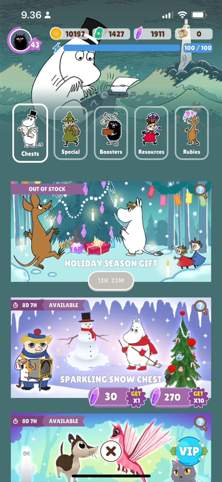 Japanese store showing a winter seasonal loot box priced for one or ten openings