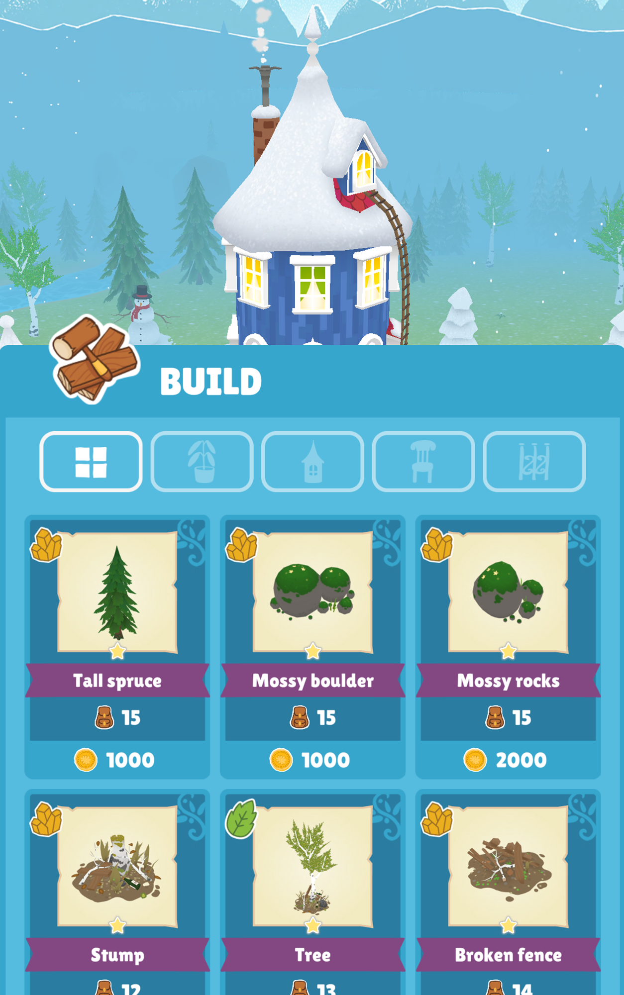 Build selection UI