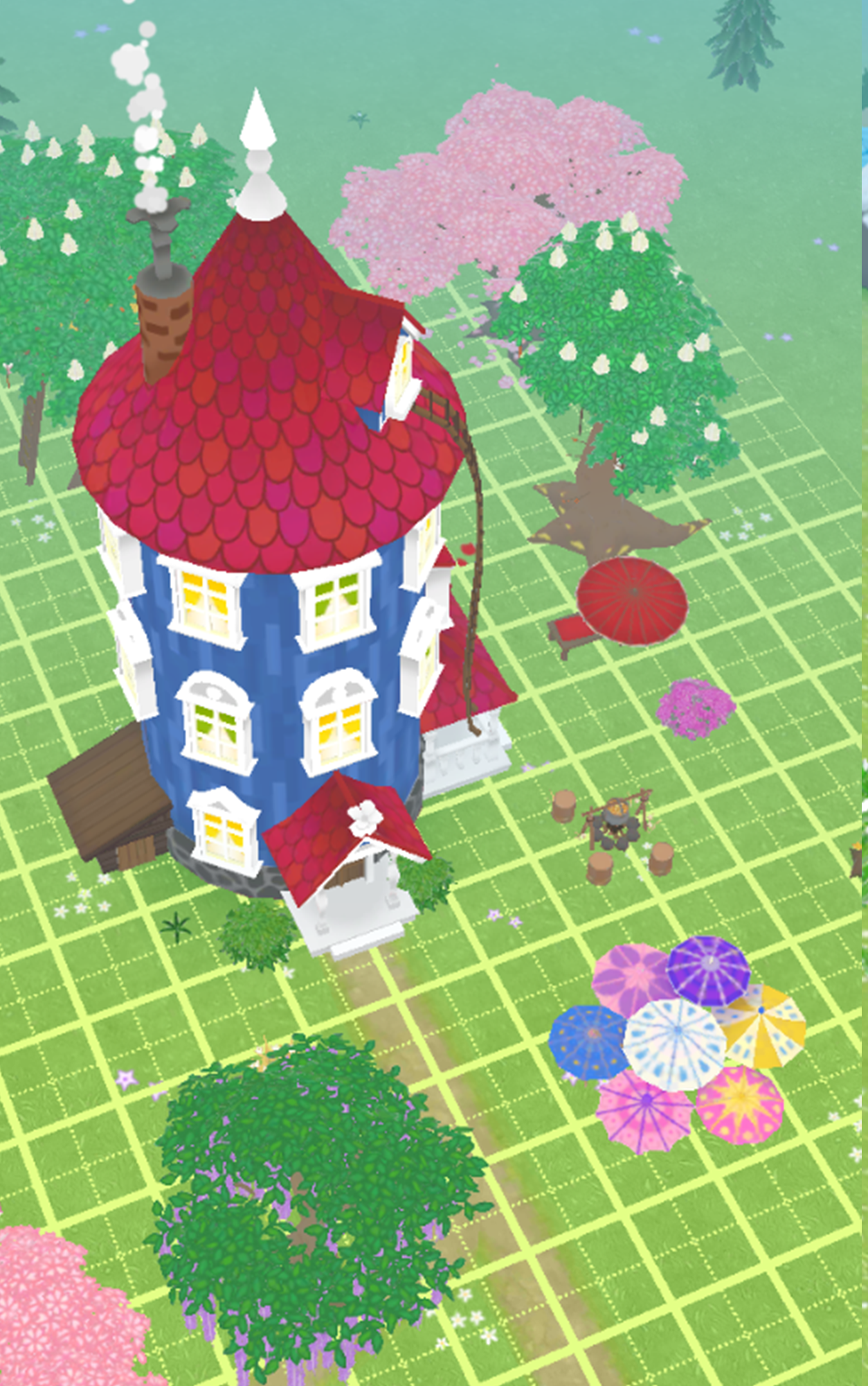 Beta gameplay showing the placement grid