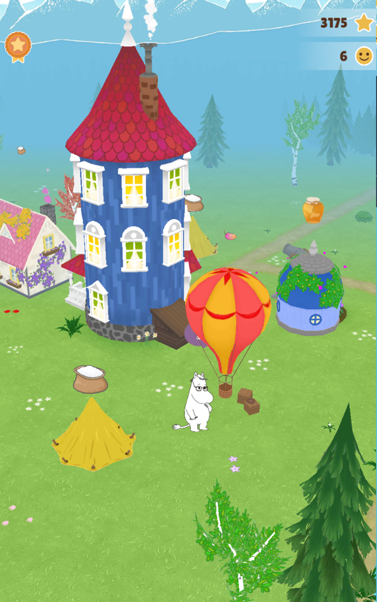 Mockup of a friend visiting the player's valley