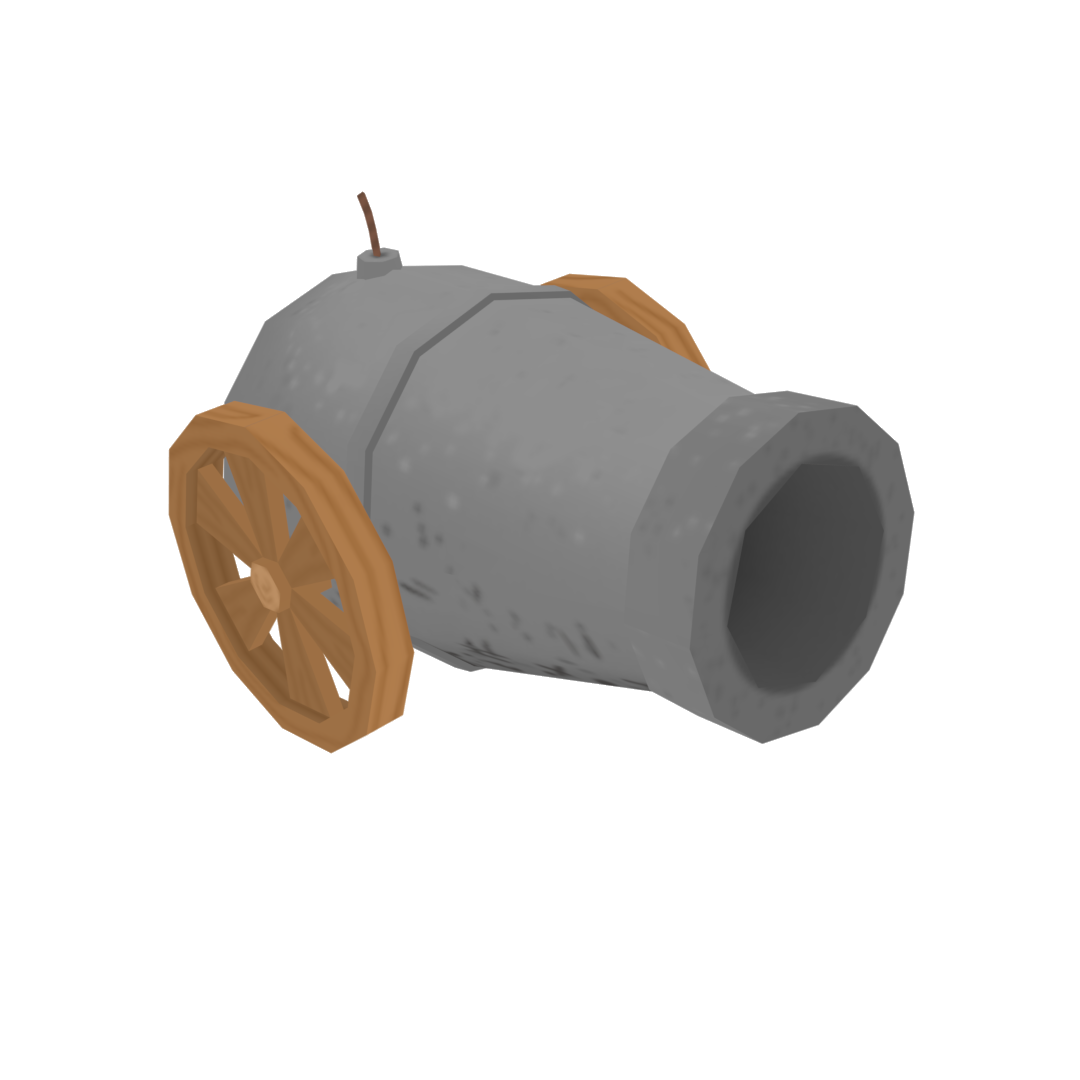 Low-poly cannon prop