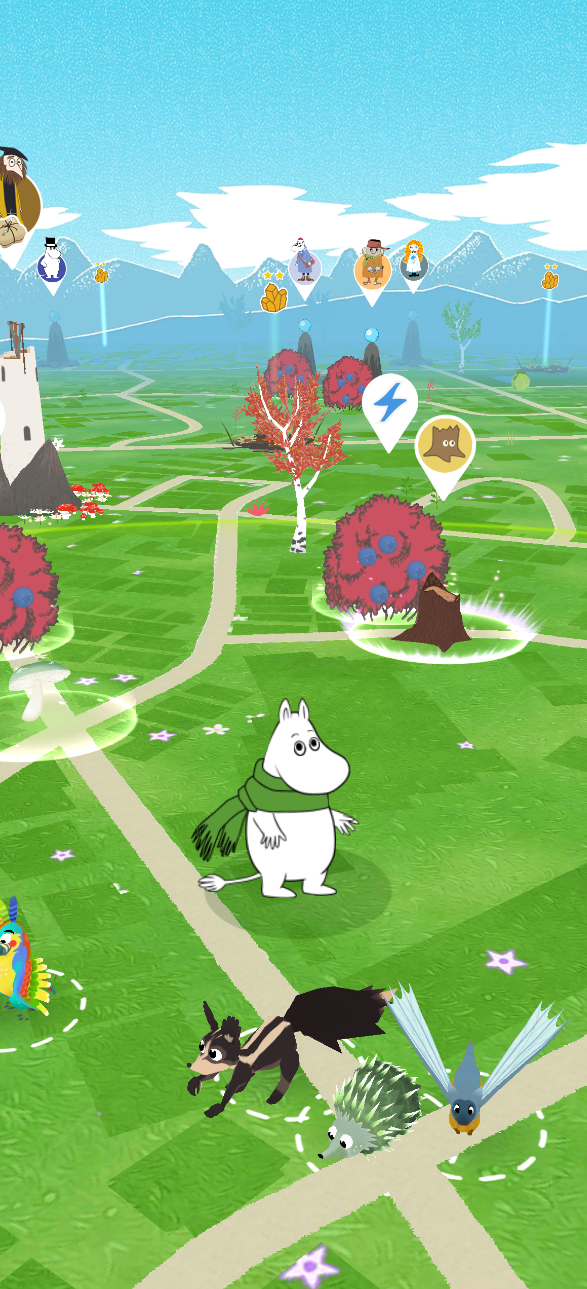 Pets visible on the walking map