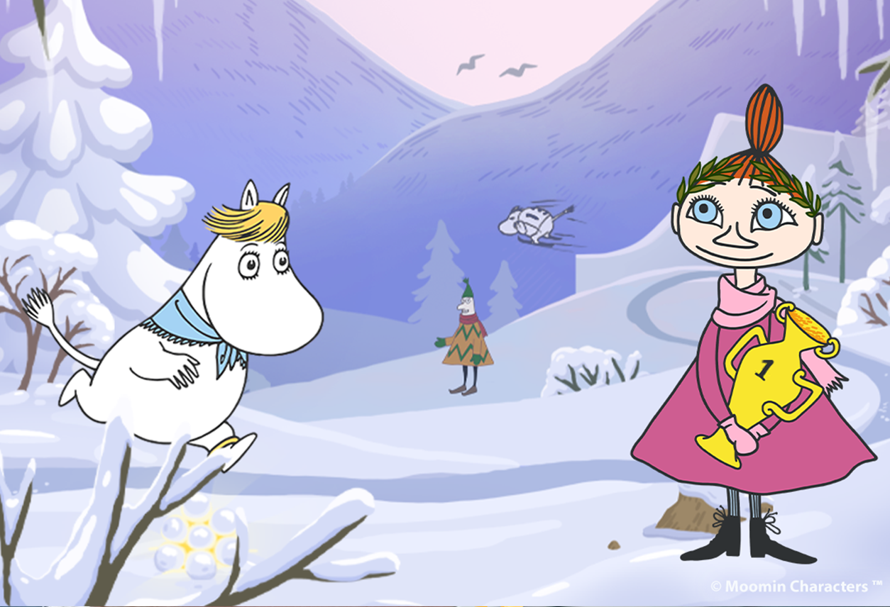 LiveOps case study artwork showing seasonal Moomin Move content