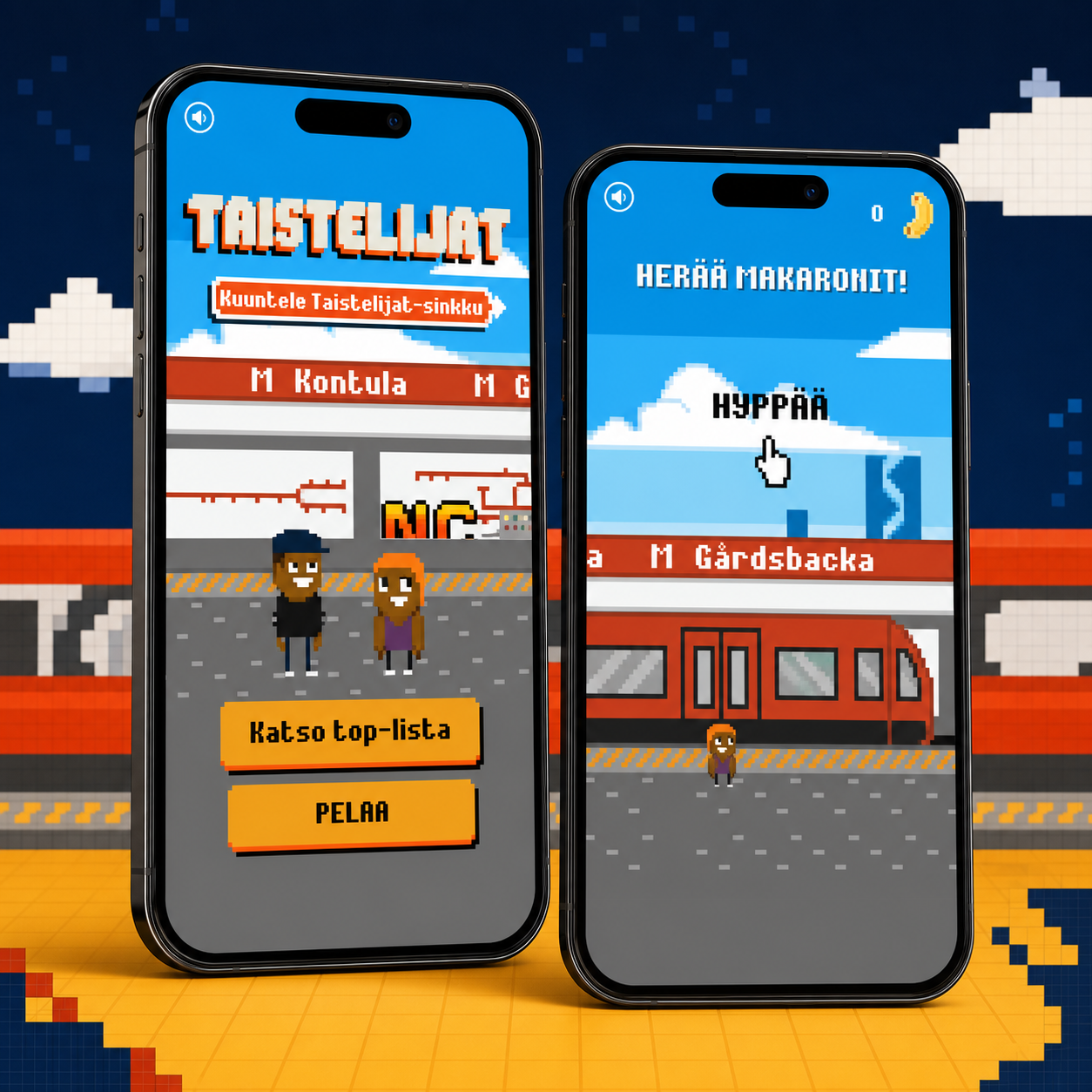 Pixel-art mobile game created for Sony Music